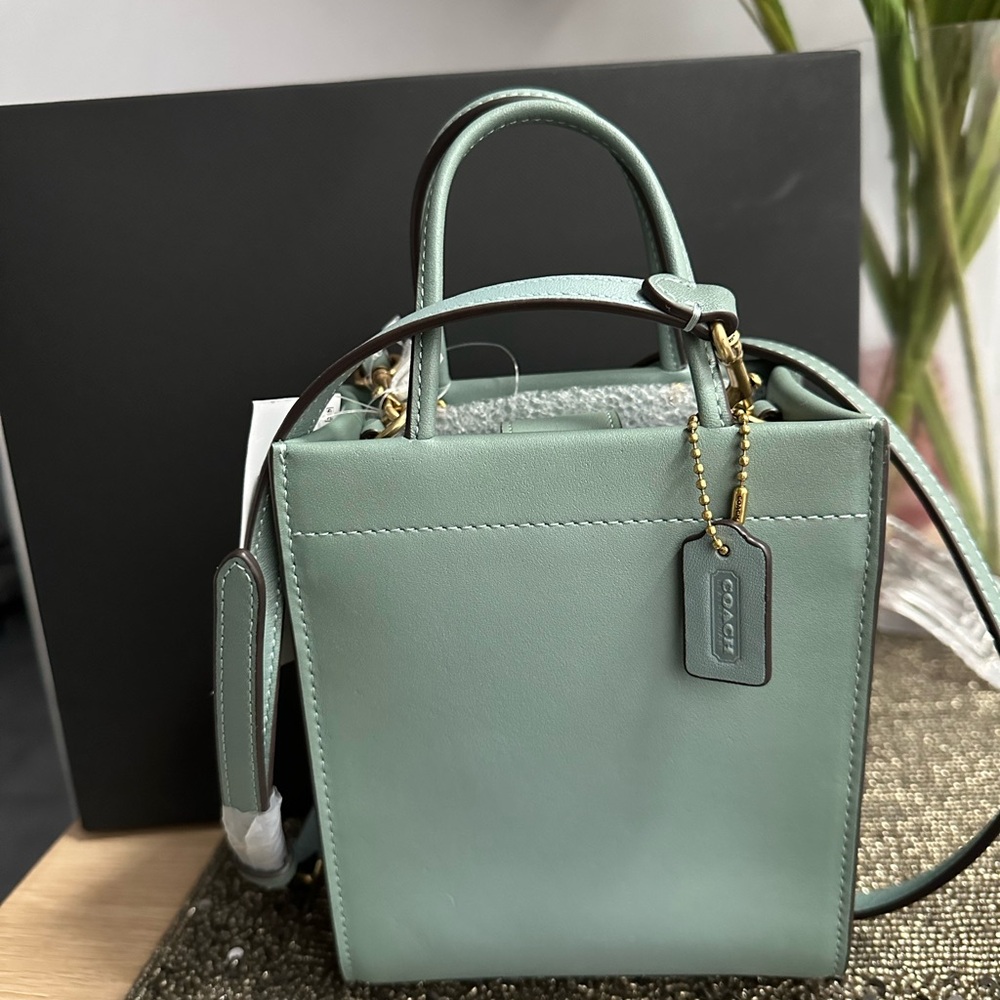 NWT Coach Mini Cashin Tote in Sage